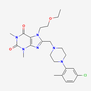 8-[[4-(5-Chloro-2-methylphenyl)piperazin-1-yl]methyl]-7-(2-ethoxyethyl)-1,3-dimethylpurine-2,6-dione