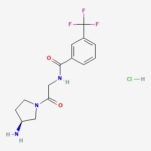 (S)-N-(2-(3-aminopyrrolidin-1-yl)-2-oxoethyl)-3-(trifluoromethyl)benzamide hydrochloride