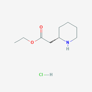 Ethyl 2-[(2S)-piperidin-2-yl]acetate;hydrochloride