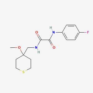 molecular formula C15H19FN2O3S B2425953 N1-(4-fluorophenyl)-N2-((4-methoxytetrahydro-2H-thiopyran-4-yl)methyl)oxalamide CAS No. 2034453-61-5