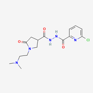 6-Chloro-N'-[1-[2-(dimethylamino)ethyl]-5-oxopyrrolidine-3-carbonyl]pyridine-2-carbohydrazide