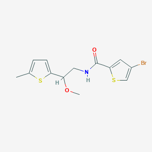 molecular formula C13H14BrNO2S2 B2425956 4-bromo-N-(2-methoxy-2-(5-methylthiophen-2-yl)ethyl)thiophene-2-carboxamide CAS No. 1704667-06-0