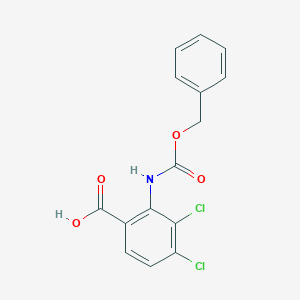 molecular formula C15H11Cl2NO4 B2425959 3,4-Dichloro-2-(phenylmethoxycarbonylamino)benzoic acid CAS No. 2287288-60-0