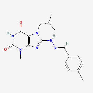 4-Methylbenzaldehyde (7-isobutyl-3-methyl-2,6-dioxo-2,3,6,7-tetrahydro-1H-purin-8-YL)hydrazone