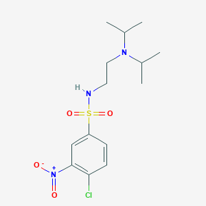 molecular formula C14H22ClN3O4S B2425975 N-{2-[bis(propan-2-yl)amino]ethyl}-4-chloro-3-nitrobenzene-1-sulfonamide CAS No. 744242-80-6