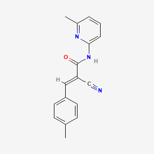 molecular formula C17H15N3O B2425990 (E)-2-cyano-N-(6-methylpyridin-2-yl)-3-(p-tolyl)acrylamide CAS No. 488825-85-0