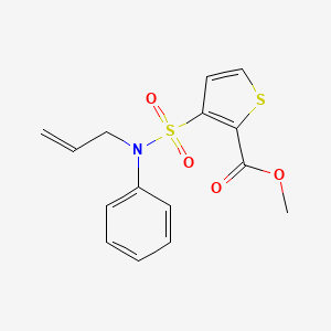 molecular formula C15H15NO4S2 B2425992 3-{[烯丙基(苯基)氨基]磺酰基}噻吩-2-羧酸甲酯 CAS No. 941936-05-6