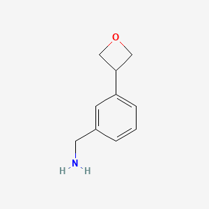 molecular formula C10H13NO B2425997 [3-(Oxetan-3-yl)phenyl]methanamine CAS No. 1545505-99-4