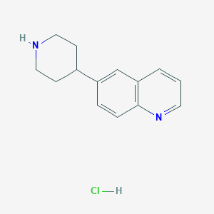 molecular formula C14H17ClN2 B2426005 6-(Piperidin-4-yl)quinoline hydrochloride CAS No. 2140866-90-4