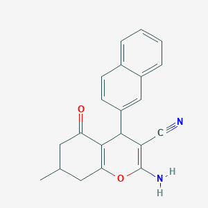 2-amino-7-methyl-4-(2-naphthyl)-5-oxo-5,6,7,8-tetrahydro-4H-chromene-3-carbonitrile