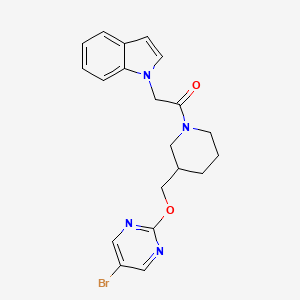 1-[3-[(5-Bromopyrimidin-2-yl)oxymethyl]piperidin-1-yl]-2-indol-1-ylethanone