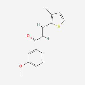 molecular formula C15H14O2S B2426017 (2E)-1-(3-Methoxyphenyl)-3-(3-methylthiophen-2-yl)prop-2-en-1-one CAS No. 358656-72-1