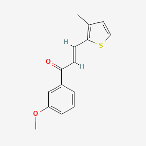 molecular formula C15H14O2S B2426017 (2E)-1-(3-Metoxifenil)-3-(3-metiltiofen-2-il)prop-2-en-1-ona CAS No. 358656-72-1