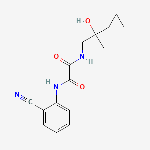molecular formula C15H17N3O3 B2426019 N1-(2-氰基苯基)-N2-(2-环丙基-2-羟基丙基)草酰胺 CAS No. 1286714-42-8