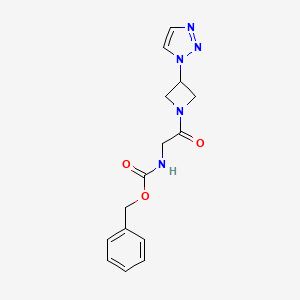 benzyl (2-(3-(1H-1,2,3-triazol-1-yl)azetidin-1-yl)-2-oxoethyl)carbamate