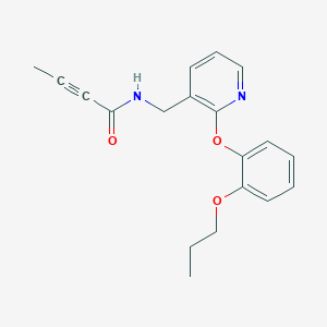 molecular formula C19H20N2O3 B2426036 N-{[2-(2-propoxyphenoxy)pyridin-3-yl]methyl}but-2-ynamide CAS No. 2094233-38-0