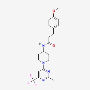 3-(4-methoxyphenyl)-N-{1-[2-methyl-6-(trifluoromethyl)pyrimidin-4-yl]piperidin-4-yl}propanamide