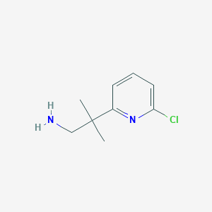 molecular formula C9H13ClN2 B2426044 2-(6-Chloropyridin-2-YL)-2-methylpropan-1-amine CAS No. 1060812-03-4