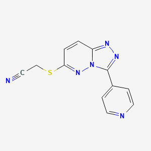 2-((3-(Pyridin-4-yl)-[1,2,4]triazolo[4,3-b]pyridazin-6-yl)thio)acetonitrile