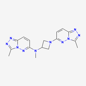 molecular formula C16H18N10 B2426072 N-methyl-N,1-bis({3-methyl-[1,2,4]triazolo[4,3-b]pyridazin-6-yl})azetidin-3-amine CAS No. 2198443-89-7