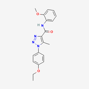 molecular formula C19H20N4O3 B2426073 1-(4-乙氧苯基)-N-(2-甲氧苯基)-5-甲基-1H-1,2,3-三唑-4-甲酰胺 CAS No. 871323-04-5