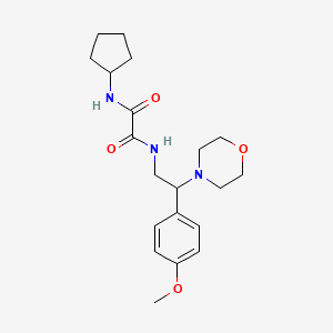 molecular formula C20H29N3O4 B2426077 N1-cyclopentyl-N2-(2-(4-methoxyphenyl)-2-morpholinoethyl)oxalamide CAS No. 941871-44-9