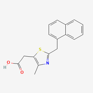 molecular formula C17H15NO2S B2426079 2-[4-Methyl-2-(naphthalen-1-ylmethyl)-1,3-thiazol-5-yl]acetic acid CAS No. 1216150-04-7