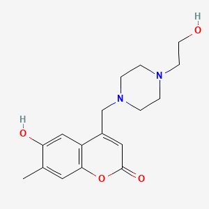 molecular formula C17H22N2O4 B2426086 6-Hydroxy-4-{[4-(2-hydroxyethyl)piperazinyl]methyl}-7-methylchromen-2-one CAS No. 900280-56-0