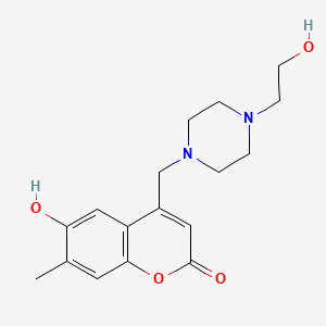 molecular formula C17H22N2O4 B2426086 6-羟基-4-{[4-(2-羟乙基)哌嗪基]甲基}-7-甲基色满-2-酮 CAS No. 900280-56-0