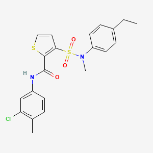 N-(3-chloro-4-methylphenyl)-3-[(4-ethylphenyl)(methyl)sulfamoyl]thiophene-2-carboxamide