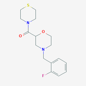 [4-[(2-Fluorophenyl)methyl]morpholin-2-yl]-thiomorpholin-4-ylmethanone