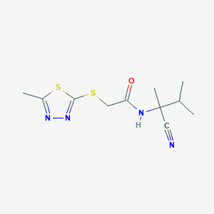 N-(2-cyano-3-methylbutan-2-yl)-2-[(5-methyl-1,3,4-thiadiazol-2-yl)sulfanyl]acetamide