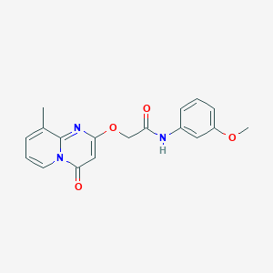 molecular formula C18H17N3O4 B2426118 N-(3-甲氧基苯基)-2-((9-甲基-4-氧代-4H-吡啶并[1,2-a]嘧啶-2-基)氧基)乙酰胺 CAS No. 1171320-77-6