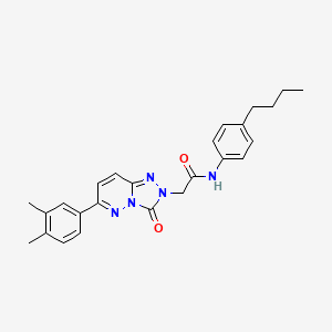 molecular formula C25H27N5O2 B2426121 N-(4-butylphenyl)-2-(6-(3,4-dimethylphenyl)-3-oxo-[1,2,4]triazolo[4,3-b]pyridazin-2(3H)-yl)acetamide CAS No. 1216990-78-1