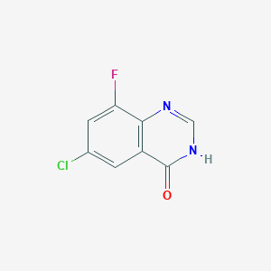 molecular formula C8H4ClFN2O B2426125 6-氯-8-氟喹唑啉-4(3H)-酮 CAS No. 187805-51-2