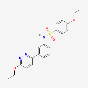 molecular formula C20H21N3O4S B2426135 4-乙氧基-N-[3-(6-乙氧基吡哒嗪-3-基)苯基]苯磺酰胺 CAS No. 895806-02-7
