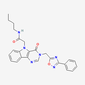 molecular formula C25H24N6O3 B2426136 N-(2,3-dimethylphenyl)-4-[5-(piperidin-1-ylcarbonyl)-1,3,4-oxadiazol-2-yl]thiophene-2-sulfonamide CAS No. 1112024-10-8