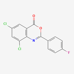 molecular formula C14H6Cl2FNO2 B2426141 6,8-dichloro-2-(4-fluorophenyl)-4H-3,1-benzoxazin-4-one CAS No. 40728-56-1