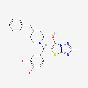 molecular formula C24H24F2N4OS B2426150 5-((4-Benzylpiperidin-1-yl)(3,4-difluorophenyl)methyl)-2-methylthiazolo[3,2-b][1,2,4]triazol-6-ol CAS No. 869343-23-7