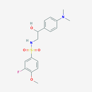 molecular formula C17H21FN2O4S B2426153 N-(2-(4-(dimethylamino)phenyl)-2-hydroxyethyl)-3-fluoro-4-methoxybenzenesulfonamide CAS No. 1421501-40-7
