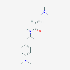 molecular formula C17H27N3O B2426155 (E)-4-(Dimethylamino)-N-[1-[4-(dimethylamino)phenyl]propan-2-yl]but-2-enamide CAS No. 2411329-86-5