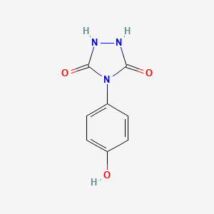 molecular formula C8H7N3O3 B2426158 4-(4-羟基苯基)-1,2,4-三唑烷-3,5-二酮 CAS No. 106821-08-3