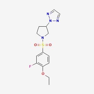 2-(1-((4-ethoxy-3-fluorophenyl)sulfonyl)pyrrolidin-3-yl)-2H-1,2,3-triazole