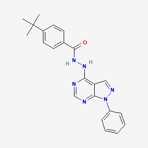 4-tert-butyl-N'-(1-phenyl-1H-pyrazolo[3,4-d]pyrimidin-4-yl)benzohydrazide