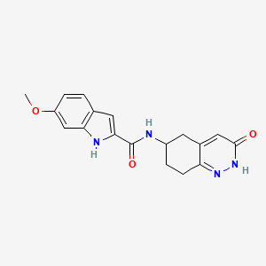 molecular formula C18H18N4O3 B2426180 6-methoxy-N-(3-oxo-2,3,5,6,7,8-hexahydrocinnolin-6-yl)-1H-indole-2-carboxamide CAS No. 1904310-18-4