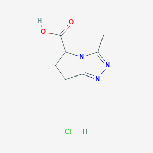 3-Methyl-6,7-dihydro-5H-pyrrolo[2,1-c][1,2,4]triazole-5-carboxylic acid;hydrochloride
