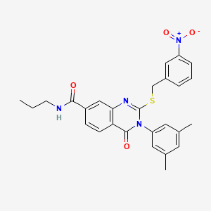 3-(3,5-dimethylphenyl)-2-((3-nitrobenzyl)thio)-4-oxo-N-propyl-3,4-dihydroquinazoline-7-carboxamide