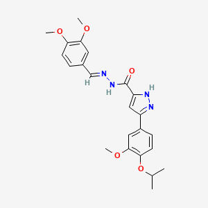 N'-[(E)-(3,4-Dimethoxyphenyl)methylidene]-3-(4-isopropoxy-3-methoxyphenyl)-1H-pyrazole-5-carbohydrazide