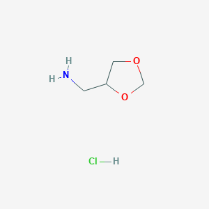 molecular formula C4H10ClNO2 B2426213 (1,3-Dioxolan-4-yl)methanamine hydrochloride CAS No. 22195-50-2
