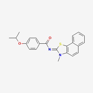 molecular formula C22H20N2O2S B2426215 N-(3-methylbenzo[g][1,3]benzothiazol-2-ylidene)-4-propan-2-yloxybenzamide CAS No. 477504-62-4